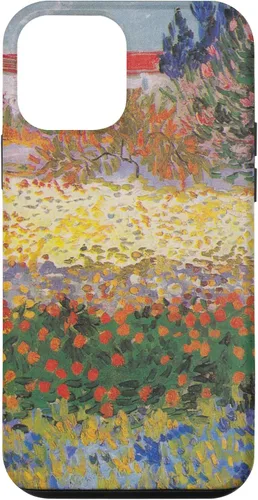 Vista 16 de iPhone 16 Vincent Van Gogh - Jardín floreciente con camino - caso de Arles