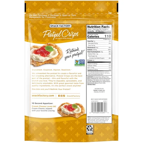 Vista 4 de Snack Factory Pretzel Crisps Galletas de pretzel de brioche, bolsa de 7.2 onzas