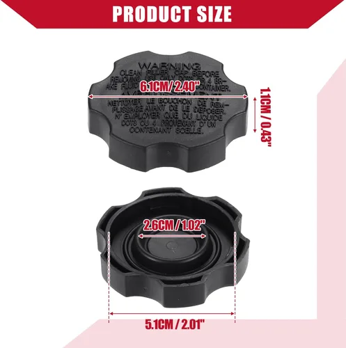 Vista 5 de NO.58531-07000 - Tapa de depósito para cilindro maestro de freno automático para Hyundai Accent 1999-2006, plástico duradero, 1 unidad, color negro