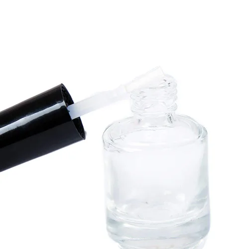 Vista 4 de ConStore 10 frascos de esmalte de uñas con tapa de cepillo negro, recipientes de almacenamiento para muestras de arte de uñas, herramientas