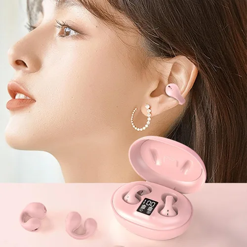 Vista 5 de LADIGASU Clip On Earbuds Wireless Bluetooth, Without in-Ear Bluetooth 5.3 Chip HiFi Sound Quality Long-Lasting Battery Life High-Definition Call