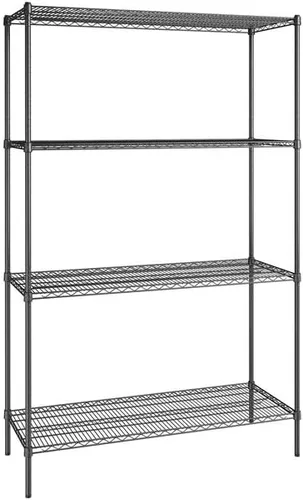 Vista 22 de Kit de 4 estantes de epoxi verde NSF de 21 x 72 pulgadas con postes de 86 pulgadas, estantería de almacenamiento resistente, kit de estantería