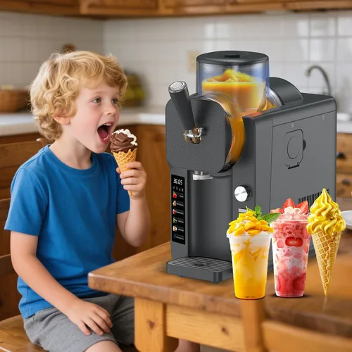 Vista 8 de Máquina para hacer helados y granizados de 70 onzas, 6 programas, grosor Gris