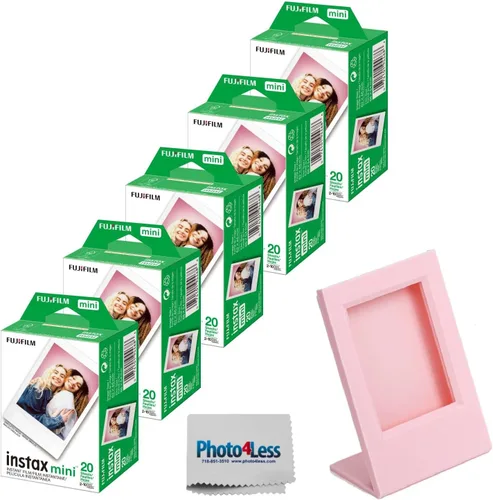 Vista 8 de Fujifilm Paquete de película instantánea Instax Mini Twin Pack con marco para impresiones Instax Mini (20 hojas)