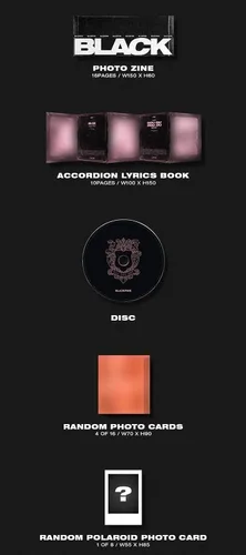 Vista 3 de Blackpink 2º mini álbum [Kill This Love] [Black Ver.] - Paquete de CD, fotolibros, tarjeta de fotos, póster plegado con beneficio de pre-pedido
