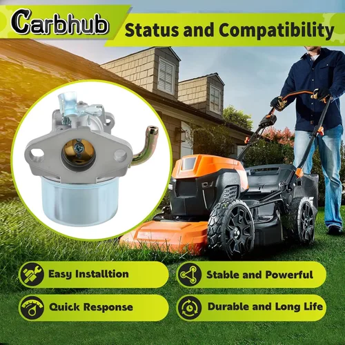 Vista 2 de Carbhub 591299 698810 Carburador Compatible con 591299 798650 698474 791991 790182 698857 698478 694174 690046 693751 Carburador para cortacésped