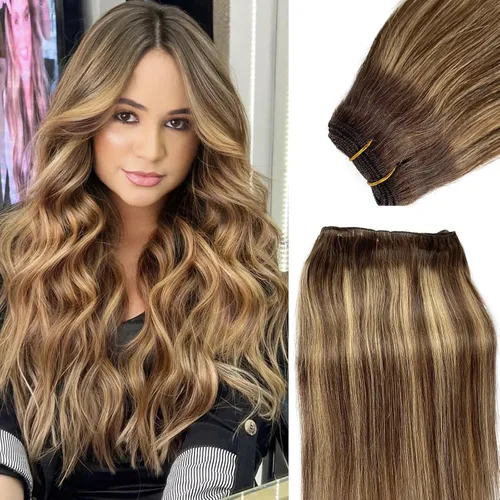 Vista 17 de Extensiones adhesivas rubias de cabello humano brasileño grado 9A, #60 rubio platino, cinta en 12 pulgadas, 20 unidades por juego, extensiones