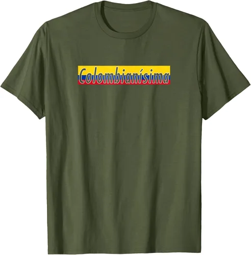 Vista 48 de Camisas Colombianisima Colombia para mujer Bandera de Colombia, Negro, S