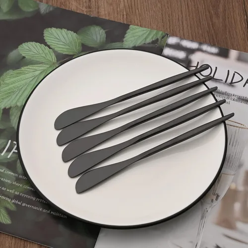 Vista 7 de Cuchillo esparcidor de 6 piezas, cuchillos esparcidores de queso de acero inoxidable para cocina, cuchillo de postre para aperitivo, mantequilla