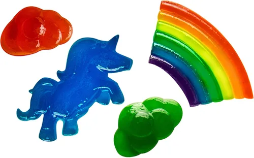 Vista 2 de Thames & Kosmos Rainbow Gummy Candy Lab - ¡Unicornios, nubes y arcoíris! Kit de experimentos STEM de ciencia dulce, haz tus propias gomitas