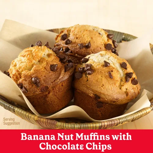 Vista 5 de Betty Crocker Mezcla de muffins de nuez de plátano, hecha con nueces, 6.4 oz.