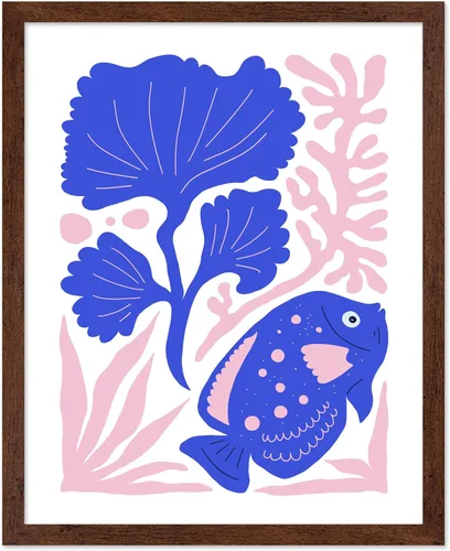Vista 13 de Poster Master Fish Poster - Retro Aquatic Print - Marine Life Art - Groovy Fish Design - Abstract Artwork - Chic Boho Decor - Sea Design - Ocean or