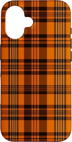 Vista 31 de iPhone 13 Pro Fall Plaid Halloween Naranja y Negro Acción de Gracias Otoño Case