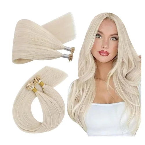 Vista 21 de Ugeat - Extensiones de cabello humano con microanillo, 14 pulgadas, extensiones de cabello Remy con microcuentas de 1 gm/hebra, 50 gms, extensiones