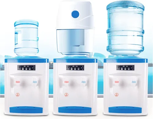 Vista 3 de Dispensador de agua caliente y fría independiente para cocina y oficina, botellas de 3 a 5 galones, dispensador de enfriador de agua de carga