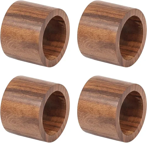 Vista 12 de DII Colección de servilleteros básicos, estilo rústico decorativo, juego grande, acabado negro frotado, 6 piezas