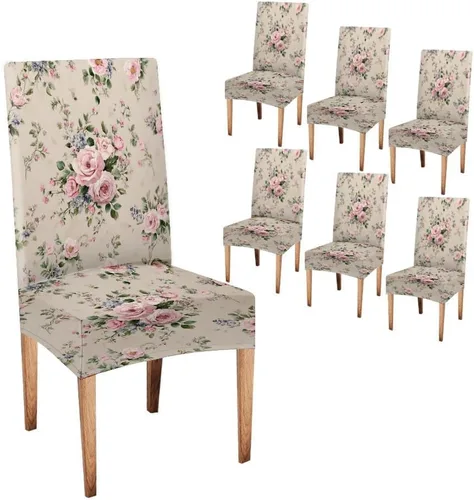 Vista 56 de CAPSCEOLL Fundas para sillas Parsons de elastano, súper ajuste, extraíbles y lavables, para sillas de cocina, fundas protectoras para comedor