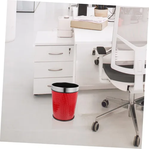 Vista 2 de Lidless - Cubo de basura retro multiusos para uso doméstico, para oficina, dormitorio y baño, compatible con bolsas de basura estándar