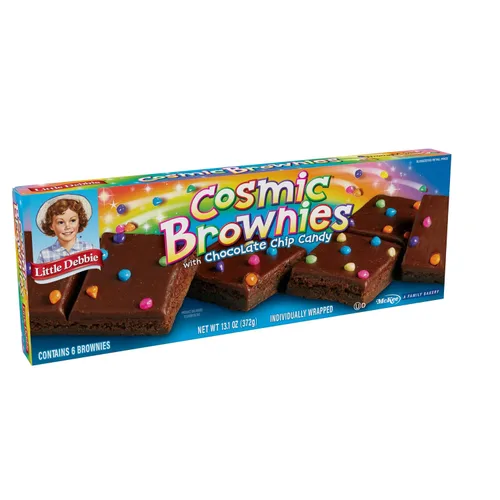 Vista 3 de Little Debbie, Cosmic Brownies - Cajas de 96 brownies envueltos individualmente, chocolate rico con revestimiento de caramelo, 1 unidad