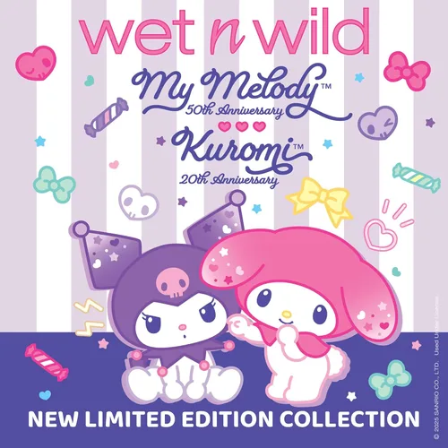 Vista 3 de wet n wild My Melody and Kuromi - Juego de brochas de maquillaje (5 piezas)