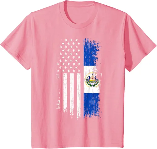 Vista 65 de Camiseta de la bandera de Estados Unidos salvadoreño - Camiseta de El Salvador USA