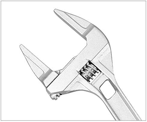 Vista 4 de Llave ajustable, llave de baño de apertura grande de 0.630-2.677 in de boca ancha, llave de aleación de aluminio, herramienta de mano de tuerca