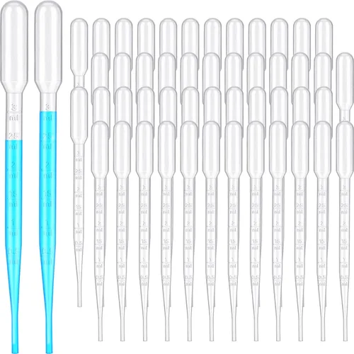 Vista 13 de Kingdder 500 piezas de pipetas de transferencia de plástico desechables graduadas para experimentos científicos, aceites esenciales, herramienta