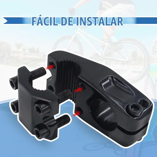 Vista 4 de Vástago de bicicleta para bicicleta BMX aleación de aluminio engranaje fijo vástago de bicicleta Negro claro