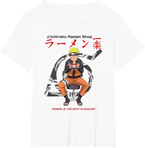 Vista 22 de Naruto Camiseta de anime Shippuden Ichiraku Ramen Shop Naruto Blanco