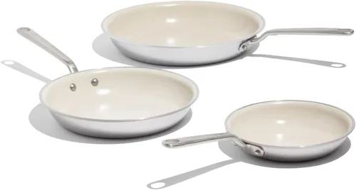 Vista 18 de Made In Utensilios de cocina CeramiClad 2.0 - Sartén antiadherente de 10 pulgadas (mango inoxidable), revestimiento de acero inoxidable de 5 capas