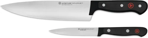 Vista 7 de Wüsthof Gourmet - Juego de cuchillos de chef de 2 piezas, negro, grabado personalizado, personalizado