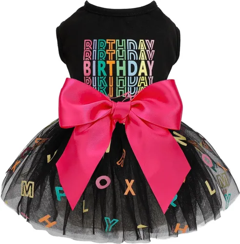 Vista 26 de Yikeyo Vestido de perro para primavera y verano, ropa de perro para perros pequeños, falda para perros pequeños, vestidos de cachorro, vestido