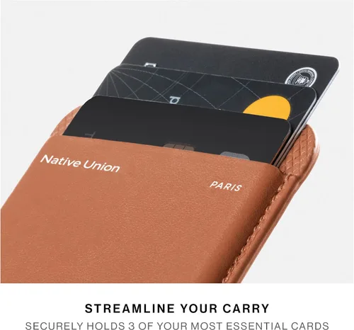 Vista 2 de Native Union (Re) Cartera clásica Magnética – Soporte para tarjetas compatible MagSafe para iPhone Air, 17, 16, 15, 14 – Extra seguro y ultra