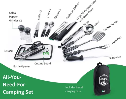 Vista 4 de Pak Camping utensilios de cocina, Camping Cookware, Camping Cookware, Camping utensilios de cocina, Camping utensilios de cocina, Camping utensilios