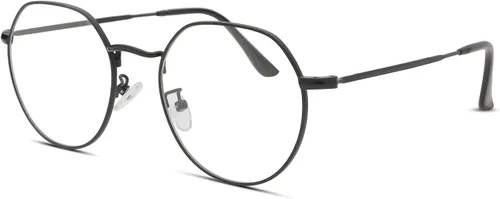 Vista 12 de Pro Acme Gafas redondas de moda Metal Clear Lens Frame Vintage Unisex Gafas 53MM