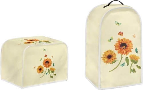 Vista 28 de doginthehole Funda para licuadora y tostadora, 2 rebanadas estéticas de estrellas de mar con estampado de conchas marinas para batidora o cafetera