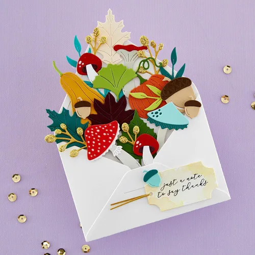 Vista 3 de Spellbinders Troqueles grabados S6-220 Autumn Wonder de The Envelope of Wonder Collection