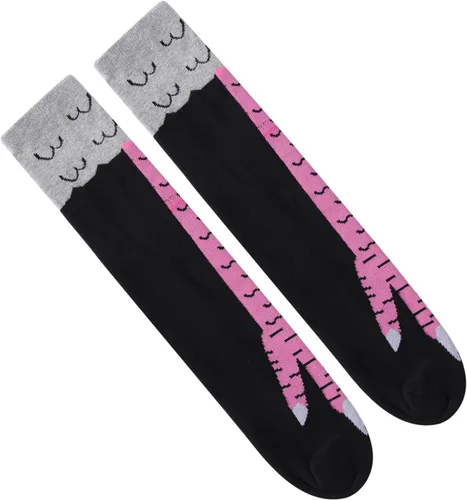 Vista 4 de Urkutoba Calcetines lindos de patas de pollo para niños, calcetines de pollo hasta la rodilla, regalos divertidos para bebés, niñas y niños