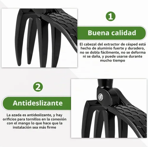Vista 4 de Extractor de malas hierbas, herramienta de extracción de malas hierbas, herramienta de extracción de deshierbe resistente para patio, jardín, 4