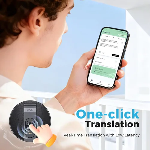 Vista 17 de Dispositivo de traductor AI, traductor inteligente portátil para traducción en tiempo real de 165 idiomas, Traductor de idiomas portatil de bolsillo
