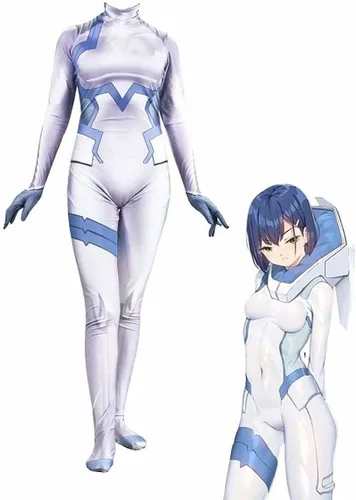 Vista 2 de Cosplay Life Zero Two Ichigo Darling in The Franxx - Disfraz de cosplay Traje de anime Zentai Tela de licra