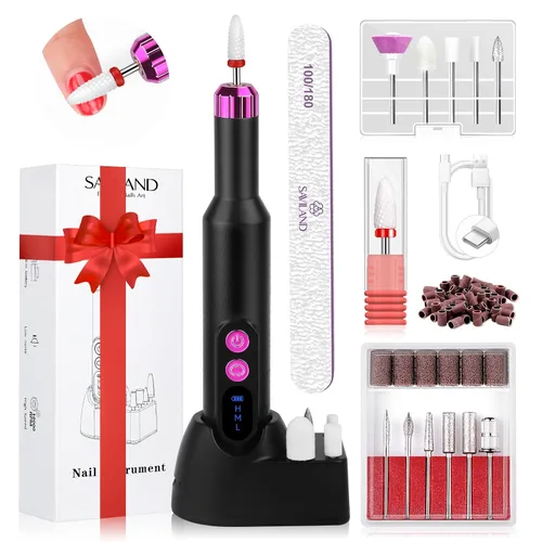 Vista 10 de SAVILAND Taladro Eléctrico para Uñas: Lima Eléctrica para Uñas 2025, Taladro de Uñas Rosa Efile Profesional para Manicura con 6 Piezas de Puntas