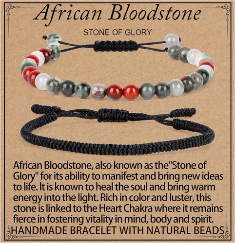 Vista 36 de LPBeads Pulsera de piedra natural hecha a mano de tamaño ajustable