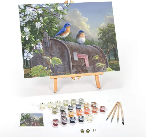 Vista 16 de Ledgebay Kit de Pintura por Números DIY para Adultos, Lienzo Enmarcado para Principiantes a Avanzados, Kit de Pintura por Números, los Kits Incluyen
