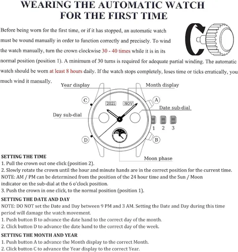 Vista 7 de OLEVS Relojes mecánicos automáticos para hombre, cuerda automática, impermeable, acero inoxidable, relojes de pulsera para hombre, reloj de lujo