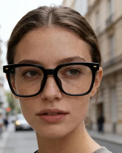 Vista 2 de PANNER Gafas cuadradas de gran tamaño con bloqueo de luz azul antideslumbrante para computadora Negro