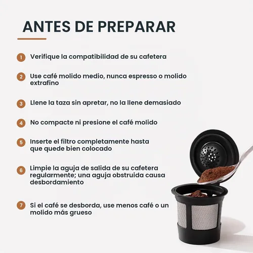 Vista 4 de 4 tazas K reutilizables negras para cafeteras Keurig, compatibles con K-Express, K-Elite, K-Select, K-Classic, K-Mini, K-Compact