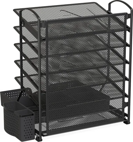 Vista 5 de Simple Houseware Organizador de archivos de escritorio de 6 niveles