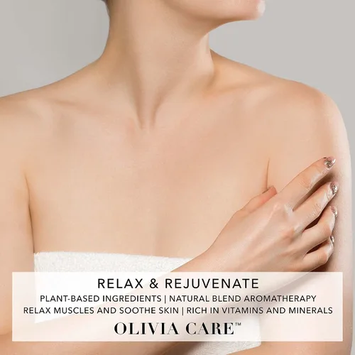 Vista 3 de Olivia Care Epsom - Sales de baño con tomillo de lavanda, terapéuticas, alivian el estrés y relajan los músculos. Exfolia, rejuvenece, calmante