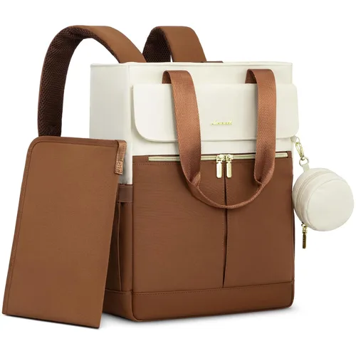 Vista 12 de LOVEVOOK Mochila para pañales con bolsillos aislados, bolsa de bebé para niñas y niños con cambiador, bolsa de pañales grande con funda para Negro
